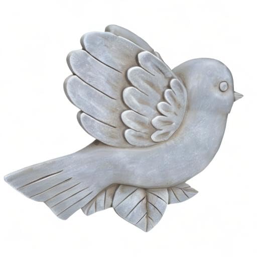 NAT & Jules Animal Character Shaped Dimensional Indoor Outdoor 11 inch Cast Resin Decorative Garden Stepping Stone, Patio, Walkway Sculpture Yard Art, Stone Grey Bluebird