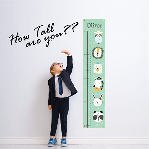 Personalized Canvas Growth Chart for Kids, Height Chart for Kids, Growth Chart Banner with Name