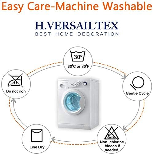 H.VERSAILTEX Velvet Stretch Couch Cushion Cover Plush Cushion Slipcover for Sofa Cushion Furniture Protector Seat Cushion Sofa Cover (3 Piece Sofa Cushion Covers, Stone Blue)