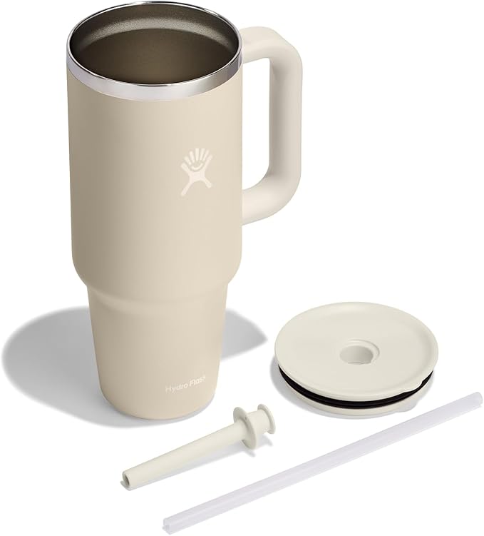 Hydro Flask Travel Tumbler Stainless Steel Vacuum Insulated Tumbler with Lid and Straw for Cold Water and Drinks for Sports, School, Work, Car, Travel, Weekends