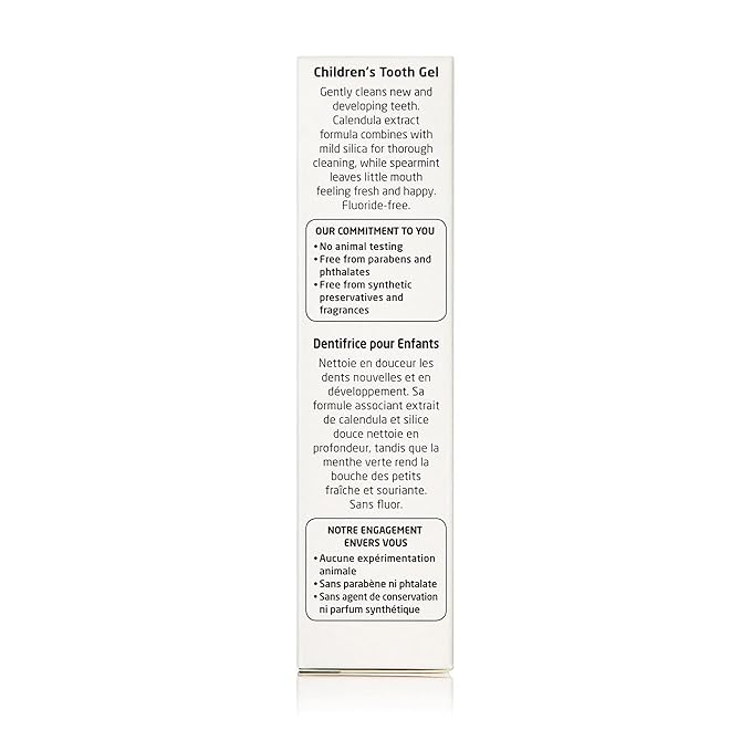 Weleda Oral Care Childrens Tooth Gel, 1.7 Fluid Ounce, Fluoride Free, Spearmint Flavor, Plant Rich Toothpaste with Calendula, Silica and Fennel