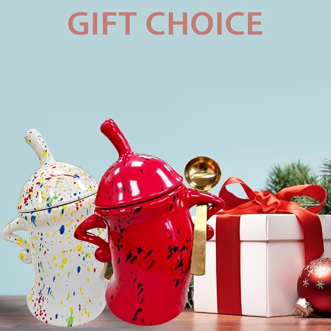 Ceramic Kitchen Canister with Silicone Seal Lid,Modern Elegant Design Airtight Lid Storage Food Jar Canister for Kitchen Sugar Coffee Tea Spice or More (Colorful)