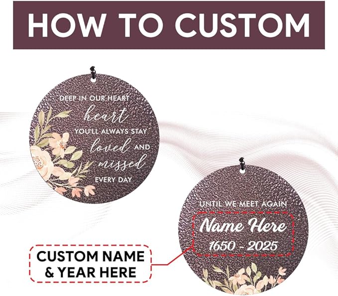 Personalized Wind Chimes, Sympathy Wind Chime, in Loving Memory for Loss of Loved Dad/Mom, Metal Large Memorial Condolences Gifts, Remembrance Wind Chimes for Loss of Loved One