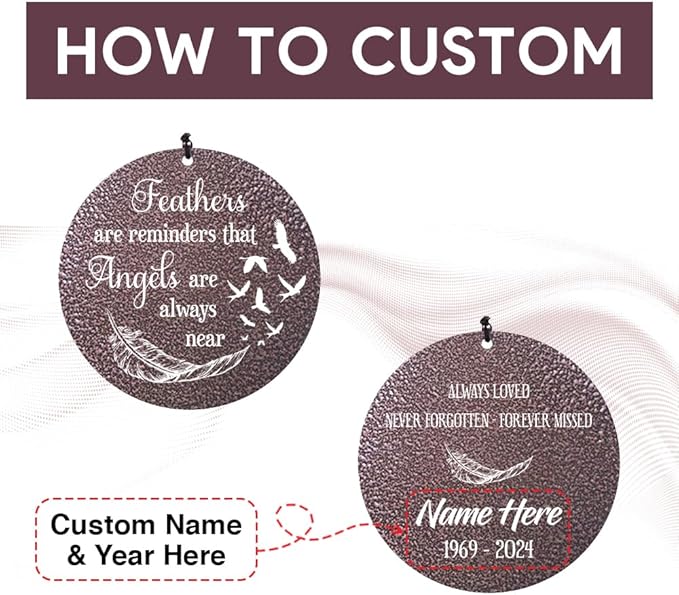 Personalized Wind Chimes for Loss of Loved One, Bereavement & in Memory Wind Chimes, Sympathy Gifts in Memory of Father, Mother, or a Loved One