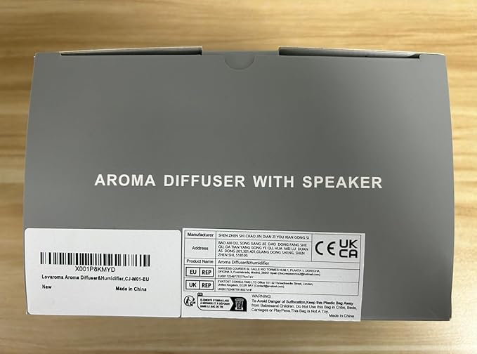 Versatile Essential Oil Diffuser, 300ml Aroma Diffuser with Bluetooth Speaker and Alarm Clock, 7 Colors LED Light Aromatherapy Diffusers & Cool Mist Humidifier 3-Level Brightness, Auto-Off Protection