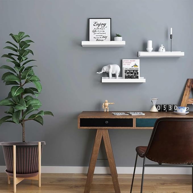 Large-Planter-Indoor-Outdoor Plant Pots, 14 inch 4 Pack Plastic Flower Pots with Saucer And Drainage Holes, Modern Garden Planters For Planting Medium Large Plants, Decorative Resin Garden Pots