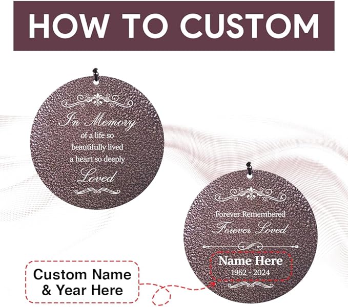 Personalized Sympathy Wind Chimes, Sympathy Gift After Loss of Mom Dad, or Loved One, Memorial Garden Remembering a Loved One Memorial Gifts