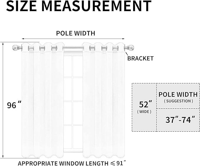 Easy-Going Blackout Curtains for Bedroom, Solid Thermal Insulated Grommet and Noise Reduction Window Drapes, Room Darkening Curtains for Living Room, 2 Panels(52x96 in, Greyish White)