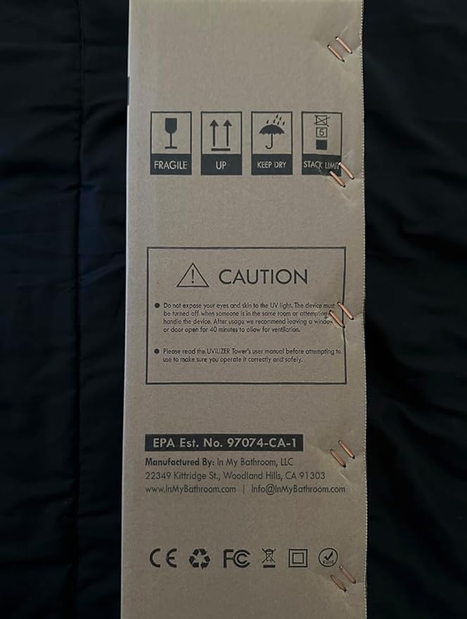 UVLIZER Tower - UV Light Sanitizer & Ultraviolet LED Lamp (UV-C Cleaner for Home, Office, Room | UVC Disinfection Lamp | Kill 99% of Germs, Bacteria, Virus, Mold, Dust Mites | USA)