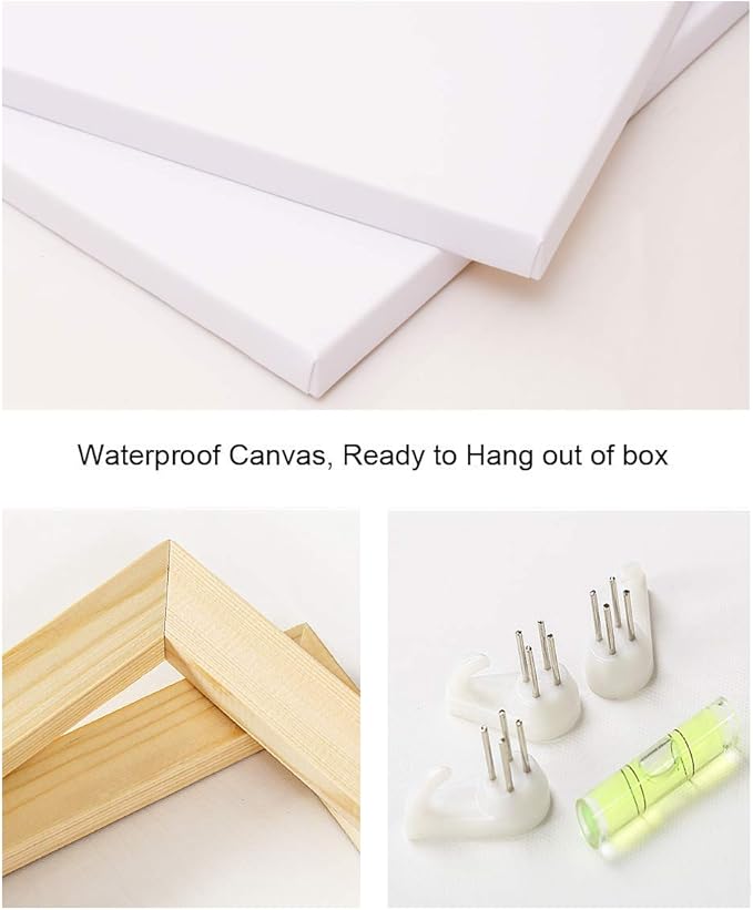 Biuteawal New York City Canvas Wall Art Manhattan Skyline Night View Picture Painting Modern Giclee Canvas Prints Home Office Living Room Wall Decoration