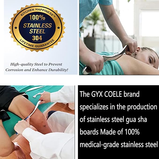 4 in 1 Professional IASTM Tool Set,Stainless Steel Muscle Muscle Tools with Case, Physical Therapy Massage Equipment and Deep Tissue Massage Tools