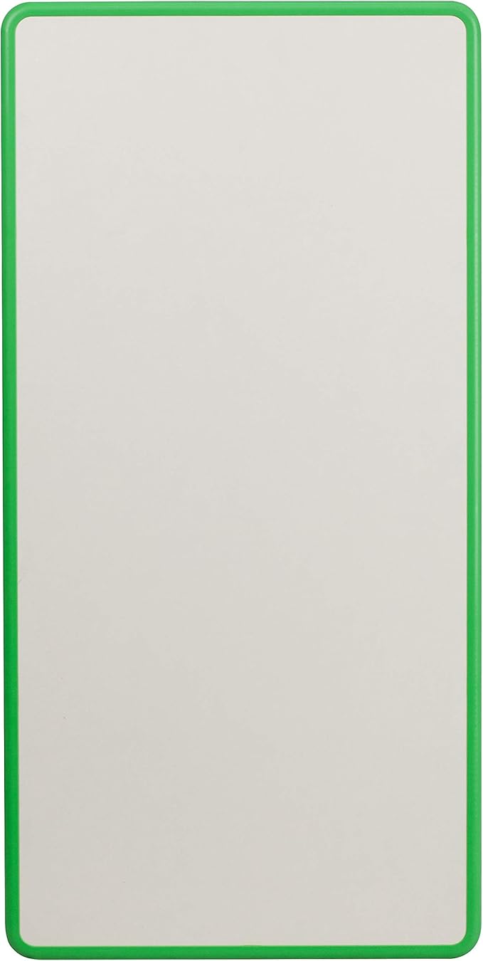 Flash Furniture Wren 23.625''W x 47.25''L Rectangular Green Plastic Height Adjustable Activity Table with Grey Top