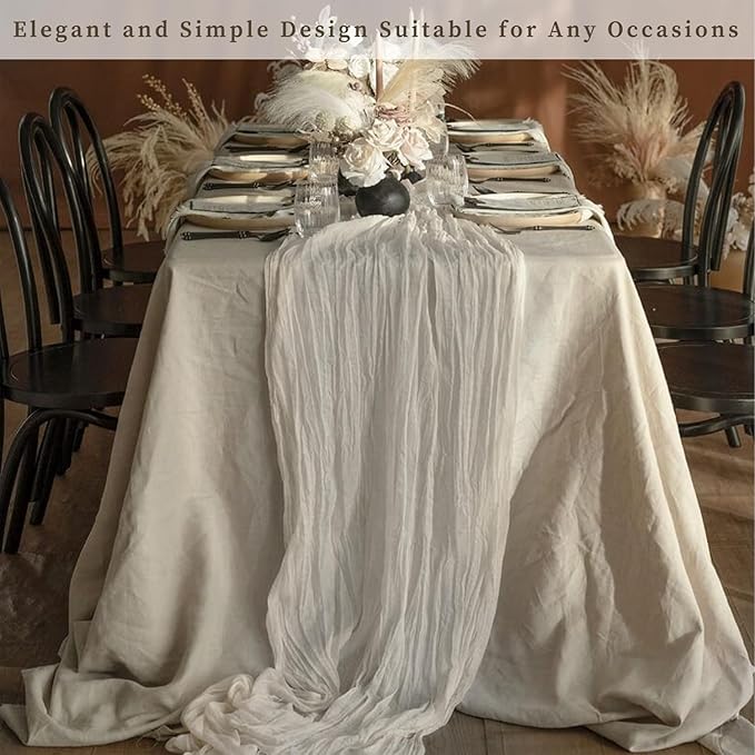 12 Pack Rose Brown Cheesecloth Table Runner 10FT Rustic Gauze Fabric Cheese Cloth Table Runner for Wedding Bridal Baby Shower Table Decor Boho Sheer Birthday Party Table Decorations 20 x 120 Inch Long