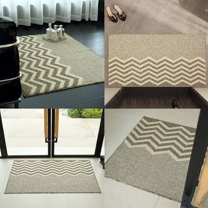 Indoor Doormat, Non-Slip Front Door Mats, Outdoor Welcome Mat Washable, Low Profile Indoor DoorMats for Entryway, Floor Inside Back Door Mats (23"x35")