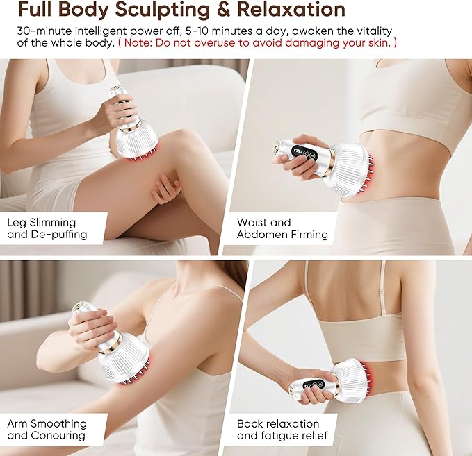 Multford 3 in 1 Body Sculpting Machine & Lymphatic Drainage Massager,Portable Cellulite Massage Tool,Skin Tightening Device for Legs, Arms & Belly, Body,Effectively Tightens The Skin