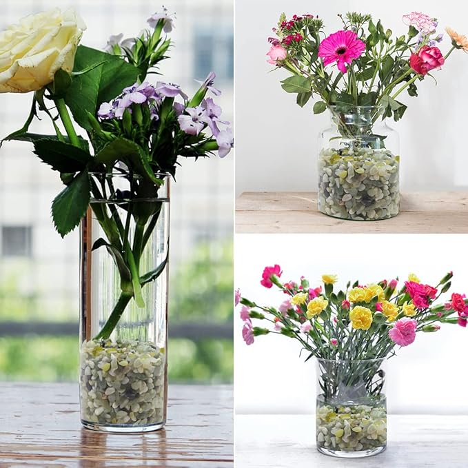 5LB Succulent and Cactus Pebbles, 1/5 Inch Jade Natural Decorative Polished Stones, River Rocks for Plants, Vases and Outdoor Gardening