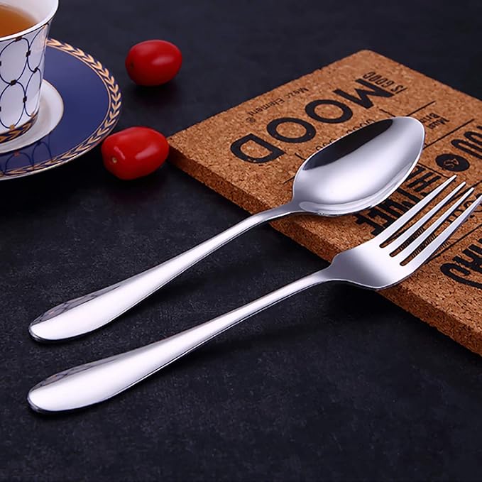 VANRA 4-Piece Children Forks Set Stainless Steel Kids Dinner Forks Child Silver Cutlery Set 5.7-inch (4 forks)