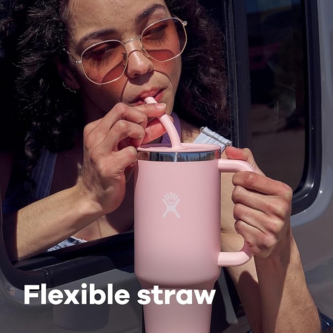 Hydro Flask Travel Tumbler Stainless Steel Vacuum Insulated Tumbler with Lid and Straw for Cold Water and Drinks for Sports, School, Work, Car, Travel, Weekends