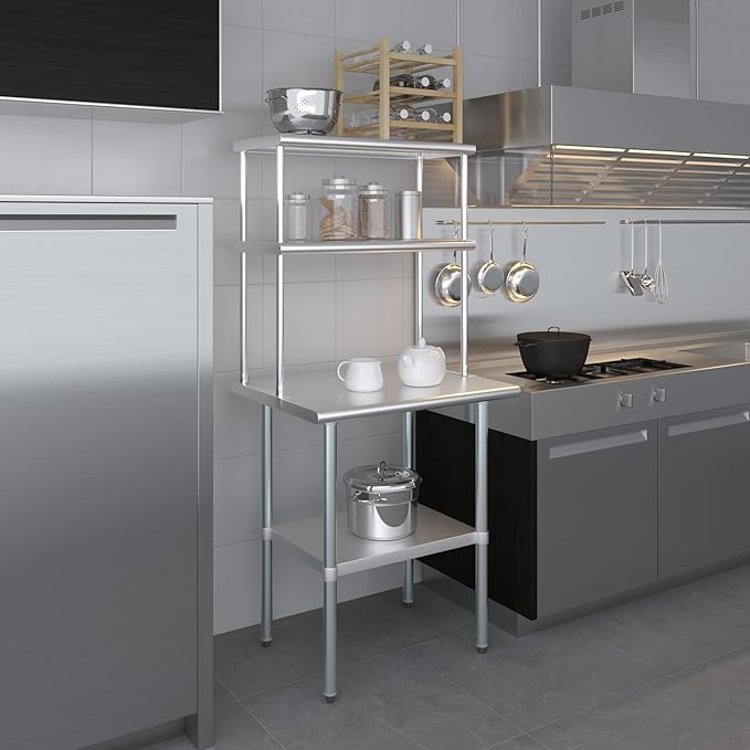 AmGood Double OverShelf Stainless Steel NSF - Many (30" Long x 14" Deep)