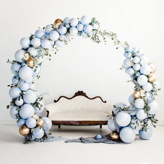 130pcs Dusty Blue Balloons Different Sizes 18" 12" 10" 5" Slate Blue Balloons for Boys Girls Baby Shower Wedding Anniversary Graduation Engagements Birthday Party Decorations