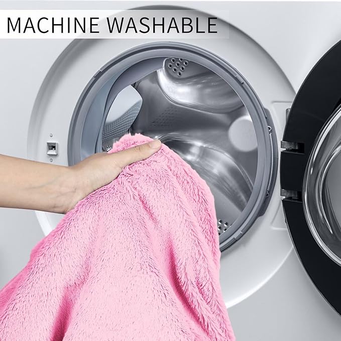 Bean Bag Chair for Adults 4FT,Soft Removable Cover for Teens/Girls Bedroom,Fluffy Giant Round Floor Beanbag Lounger Chairs (No Filler,Pink)