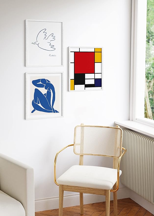 HAUS AND HUES 16x20 Frames Set of 3 - White Picture Pack Poster 16x20, Wall Frame Collage Decor 16 x 20 (White Oak Frame)