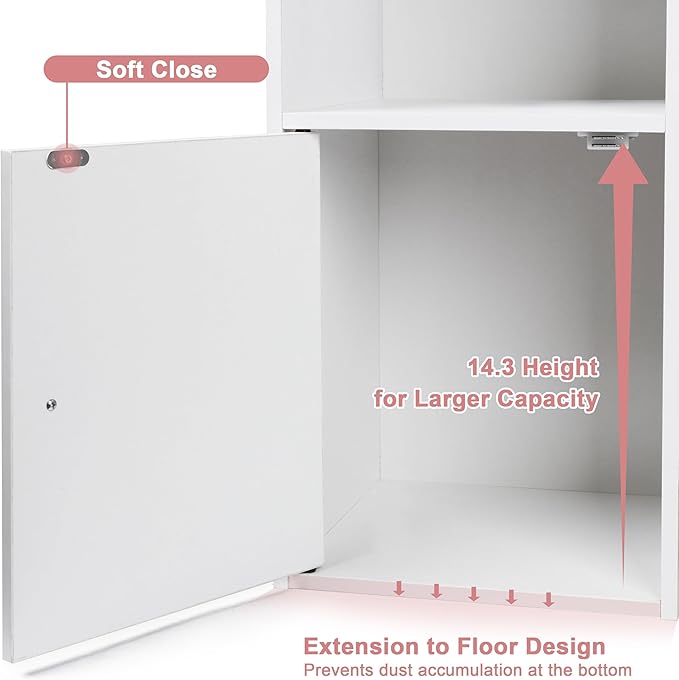 Xilingol Kids Toy Storage Organizer W/8 Removable Toy Bins, 4-Tier Toy Organizers W/6 Storage Cubbies, Kid Bookshelf and Toy Storage for Playroom, Bedroom, Kids Room, Classroom