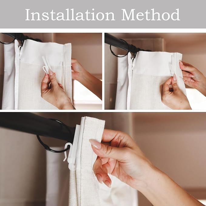 Pink Floral Pinch Pleated Linen Curtains - 2 Panels of Privacy Light-Filtering Printed Curtains Suitable for Dining Rooms and Farmhouses.84 Inches Wide by 102 Inches Long