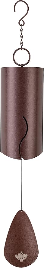 Regal Art & Gift Wind Bell for Outdoor and Garden Use | Decorative Hanging Bell with Soothing Chime Tones for Porch, Patio, Balcony, or Yard Décor | Steel & Plastic Construction | Burgundy | 38 Inch