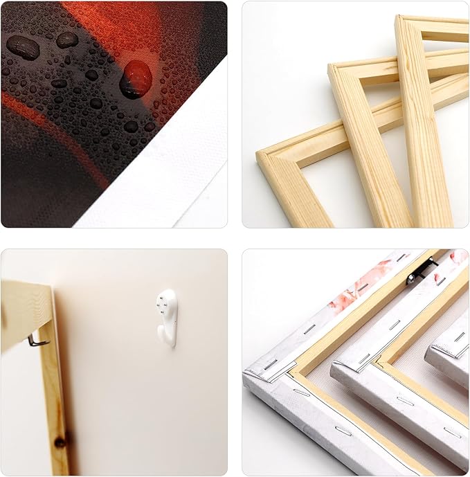 LevvArts Modern City Wall Art Chicago Downtown at Night Picture Print on Canvas Building Artwork for Office Living Room Wall Decoration