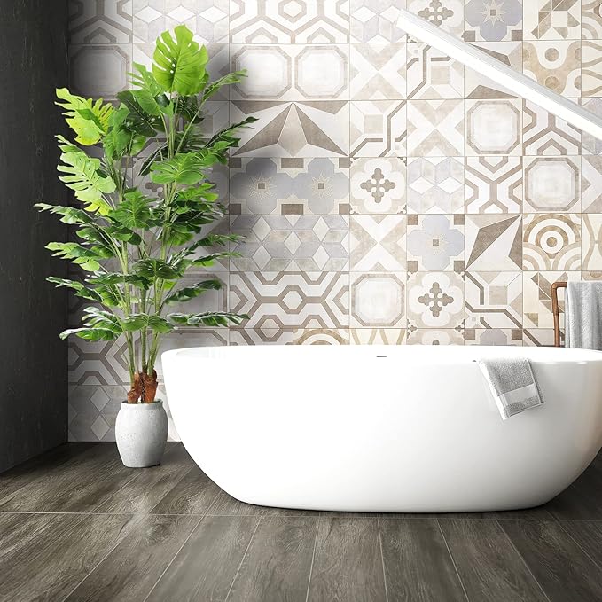 6.3ft Artificial Monstera Deliciosa Tree (75in) with Plastic Nursery Pot Faux Tree, Fake Tropical Split Leaf Palm Plant for Office House Farmhouse Living Room Home Decor (Indoor/Outdoor)