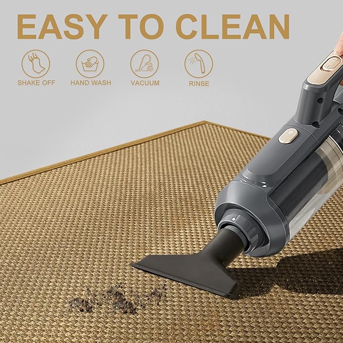 LEKEEPGO Door Mat 36"x59", Non Slip Door Mat Indoor Entrance, Rubber Backing Front Indoor Door mat Washable Absorbent Low-Profile Entryway Entry Resist Dirt Inside Door Mats, Light Brown