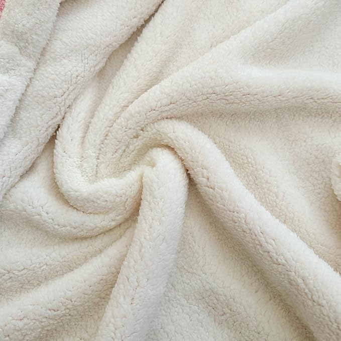 UKELER Sherpa Throw Blanket 60 × 80 inch, Ultra Soft Twin Size Fleece Blanket for All Season, Cozy Plush Arch Blankets for Bed Couch Sofa Office Camping, Pink