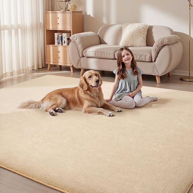 Sour Lemon 8x10 Area Rugs for Living Room, Soft Large Area Rug Fluffy Rugs for Bedroom,Machine Washable Area Rug Non Slip Carpet Rug for Living Room Playroom Kids Room Home Decor