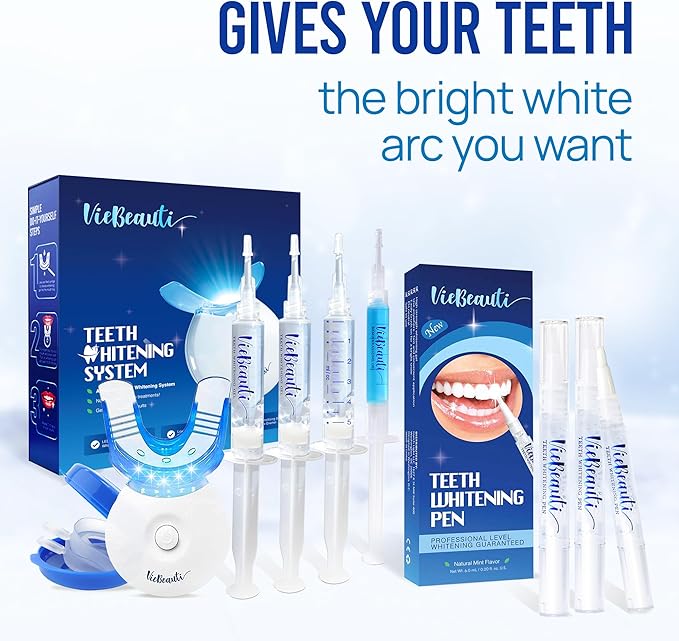 VieBeauti Teeth Whitening Pen (3 Pcs), 30+ Uses, Effective, Painless, No Sensitivity, Travel-Friendly, Easy to Use, Beautiful White Smile, Mint Flavor