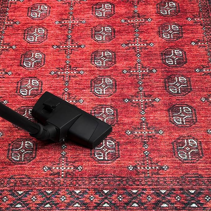 Keen Home Design 2x10 Rug - Machine Washable Runner Rug with Non-Slip Backing, Ideal for Hallway, Entryway, Kitchen, Laundry Room - Vintage, Easy Clean, Durable, Low Pile - (2'6" x 10')