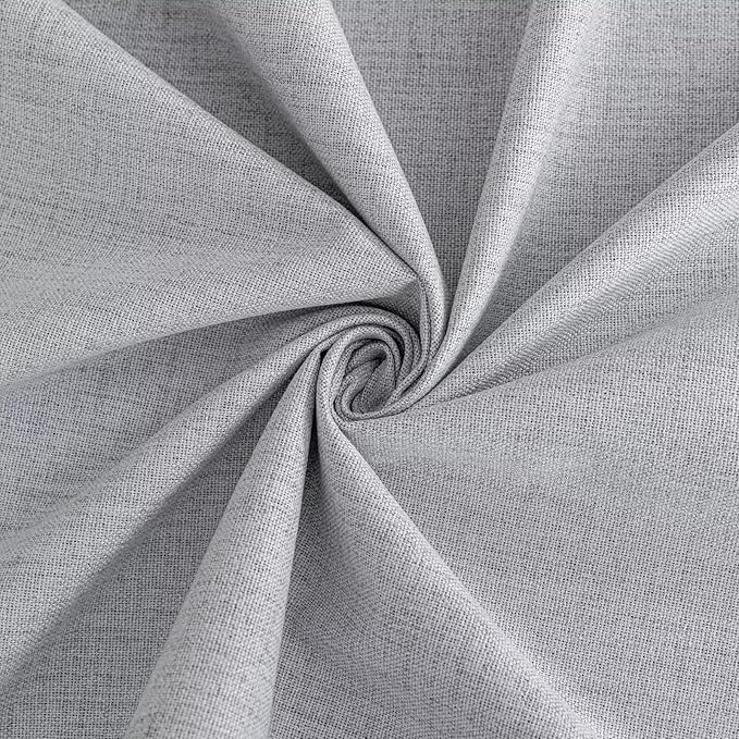 Blackout Curtains 108 Inches Long 2 Panels Set, 100% Black Out Textured Thermal Curtains, Grommet Light Blocking Drapes for Living Room Bedroom Luxury Decor(52W × 108L inch, Greyish White)