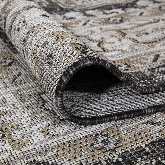 Keen Home Design Terrace Outdoor Area Rug - 6x9 Washable Indoor/Outdoor Rug for Patio, Kitchen, Balcony, Beach, Garden, Deck and Porch, Size: 6'x8'10"