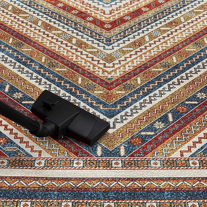 Keen Home Design 2x7 Rug - Machine Washable Runner Rug with Non-Slip Backing, Ideal for Hallway, Entryway, Kitchen, Laundry Room - Vintage, Easy Clean, Durable, Low Pile Rug - (2'6" x 7')