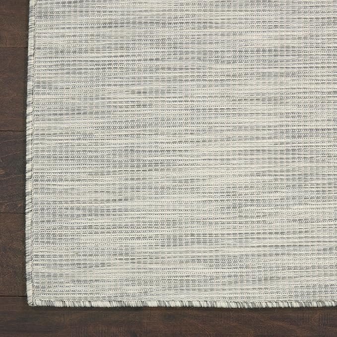 Nourison Home Positano 9' x 12' Light Grey Modern Indoor/Outdoor Rug Polypropylene