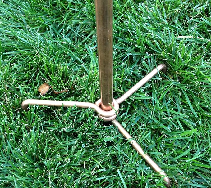 Stanwood Wind Sculpture: Kinetic Copper Triple Spinner - Falling Foliage