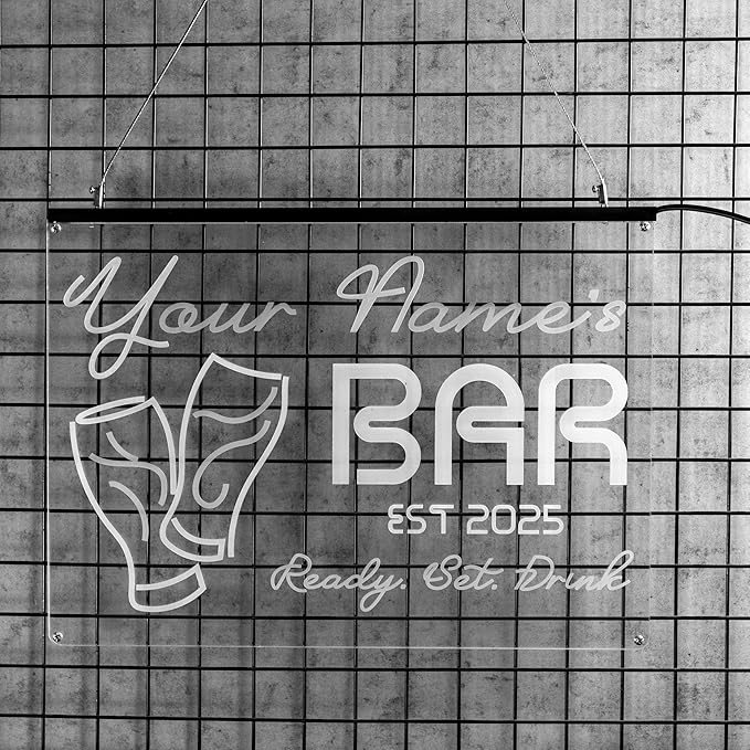 Personalized Pool Side Bar & Grill Neon Sign, Custom LED Light for Backyard Patio, Outdoor Bar Decor, Fun Gift for BBQ & Beer Lovers