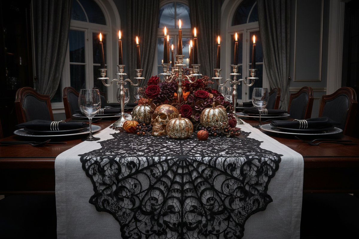 Halloween Table Runners: Get Ahead of the Season with Spooky-Chic Party Decor
