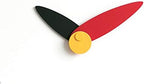 Stephanie Imports Modern Minimalist Red & Black Wall Clock