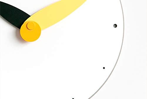 Stephanie Imports Modern Minimalist Yellow & Black Wall Clock