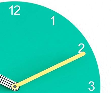 Stephanie Imports Modern Minimalist Teal & Yellow Wall Clock