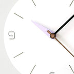 Stephanie Imports Modern Minimalist White & Pastel Purple Silent Wall Clock