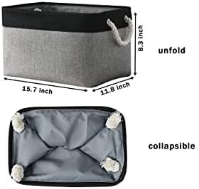 Storage Bins, Storage Cubes Storage Containers for Organizing with Handles for Organizer Bins (15.7 x 11.8 x 8.2 inches)