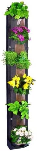 Hanging Planter Bags, Vertical Garden Planting Wall Gardening Grow Bag, 6 Pockets Large Wall Planter - Indoor Outdoor Plants Flowers Herbs, Waterproof Reusable