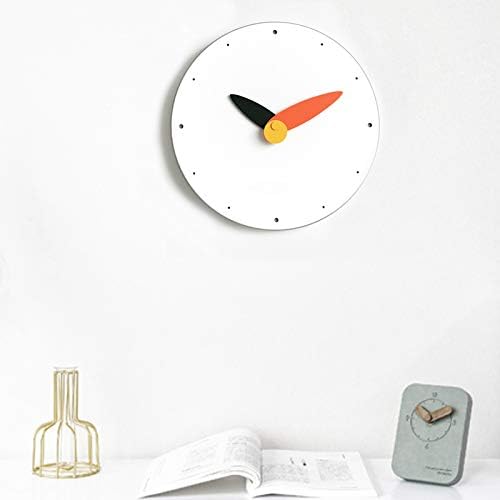 Stephanie Imports Modern Minimalist Orange & Black Wall Clock